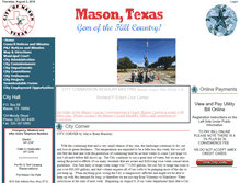 Tablet Screenshot of mason.tx.citygovt.org